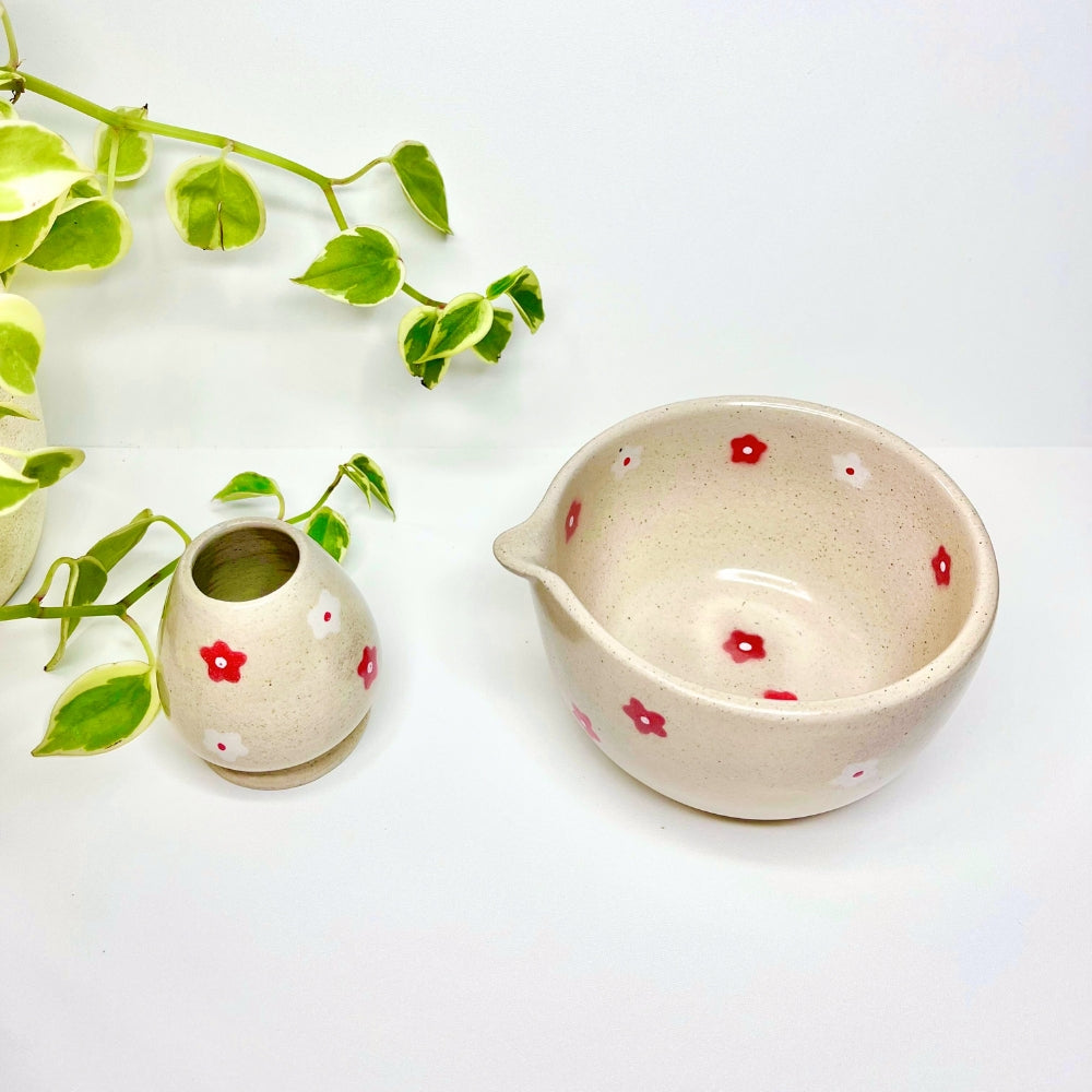 SAKURA Set - Matcha Bowl dan Chasen Holder
