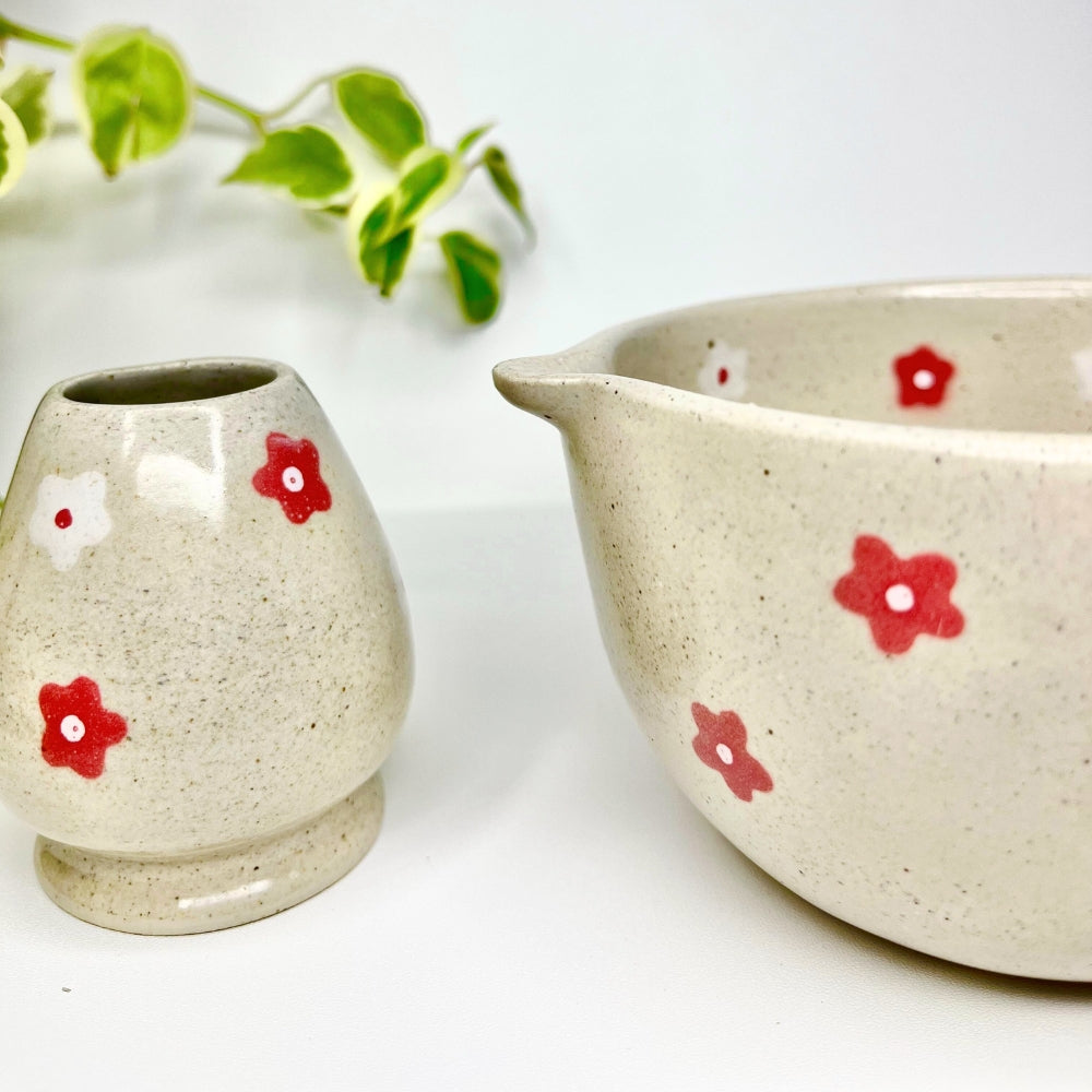 SAKURA Set - Matcha Bowl dan Chasen Holder