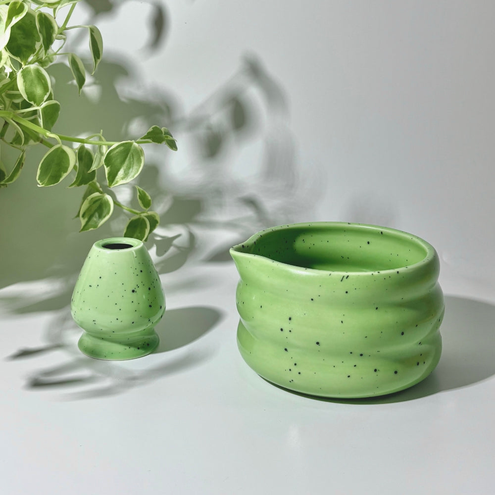 Ombak Matcha Set - Matcha Bowl & Chasen Holder