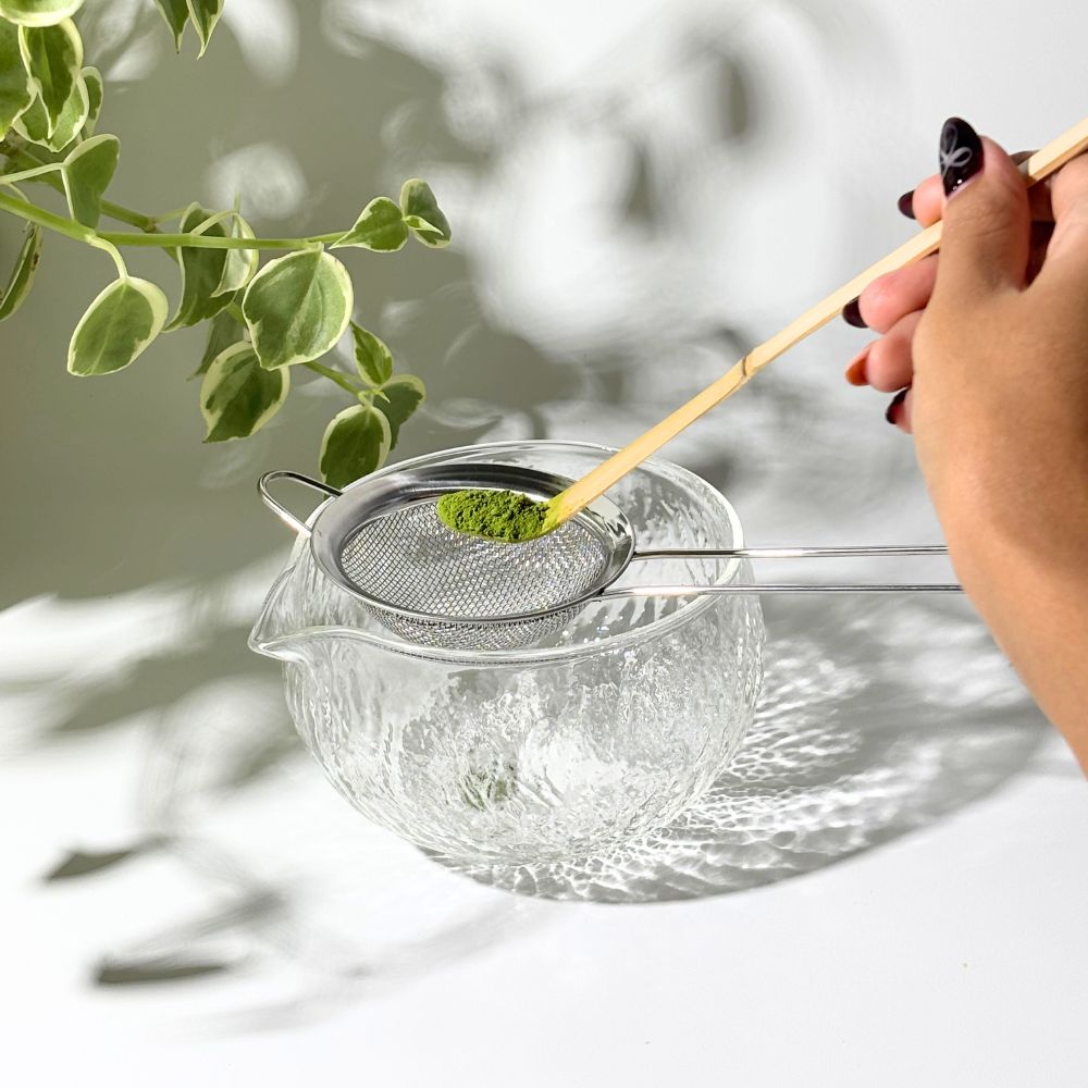 ULUWATU Bowl by Matcha Bali - Textured Matcha Glass Bowl with Spout