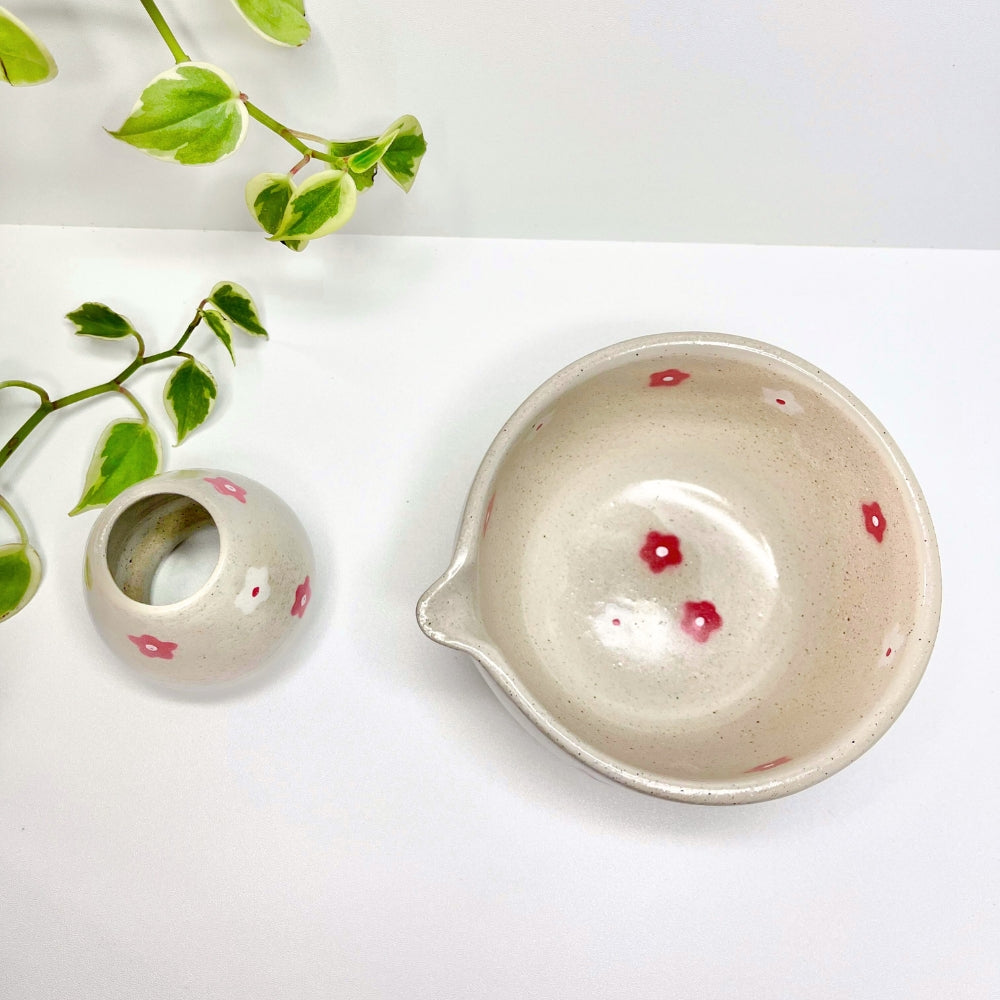 SAKURA Set - Matcha Bowl dan Chasen Holder