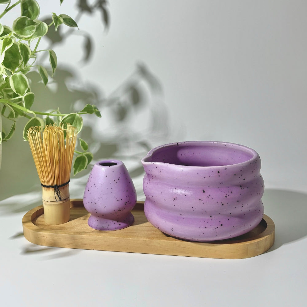 Ombak Matcha Set - Matcha Bowl & Chasen Holder