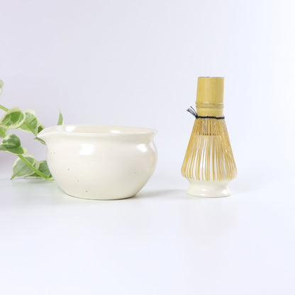 Sanur Ceramic Matcha Bowl Set by Matcha Bali - Matcha Bowl & Chasen Holder