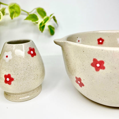 SAKURA Set - Matcha Bowl dan Chasen Holder