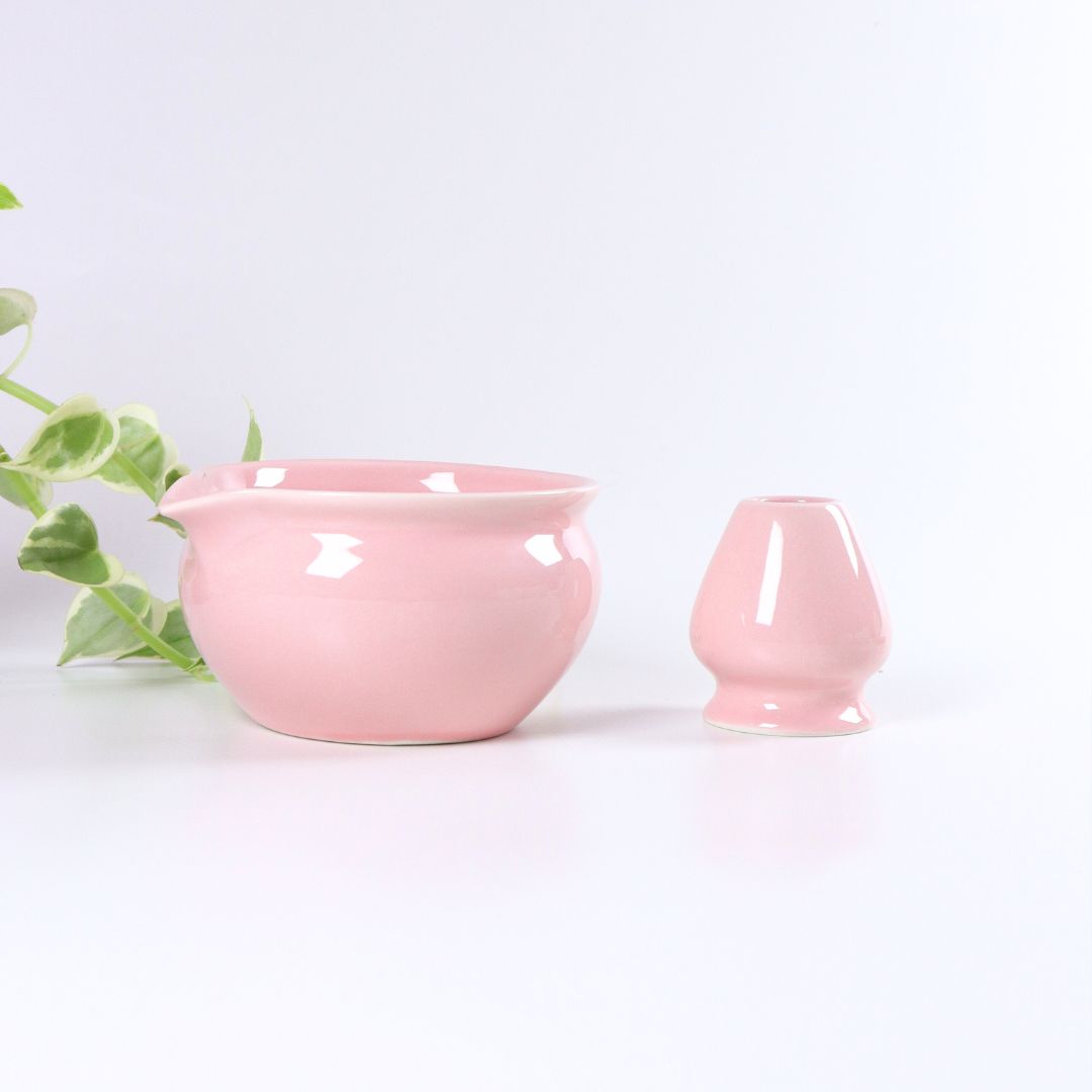 Sanur Ceramic Matcha Bowl Set by Matcha Bali - Matcha Bowl & Chasen Holder