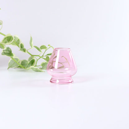 Lovina Pink Glass Matcha Bowl Set by Matcha Bali - Matcha Bowl & Chasen Holder