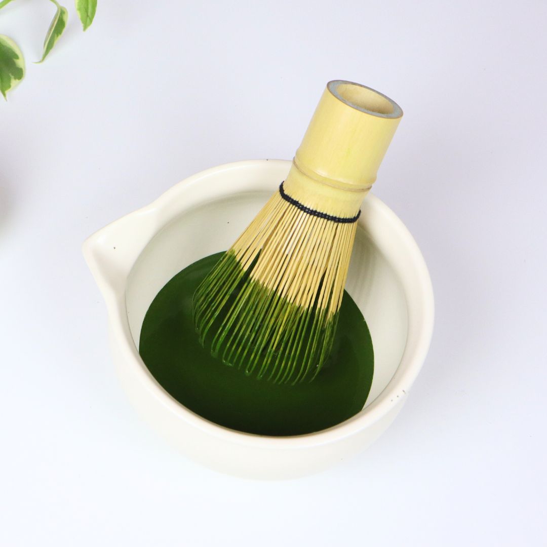 Sanur Ceramic Matcha Bowl Set by Matcha Bali - Matcha Bowl & Chasen Holder