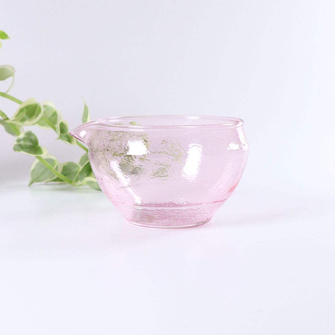 Lovina Pink Glass Matcha Bowl Set by Matcha Bali - Matcha Bowl & Chasen Holder