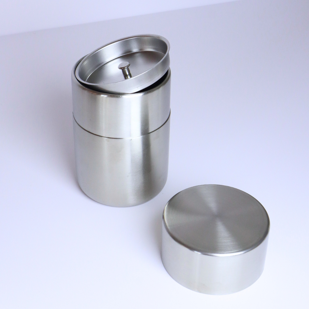 Matcha Bali Signature Canister 150g | Stainless Steel Canister | Matcha Storage