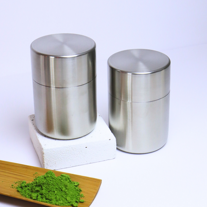 Matcha Bali Signature Canister 150g | Stainless Steel Canister | Matcha Storage