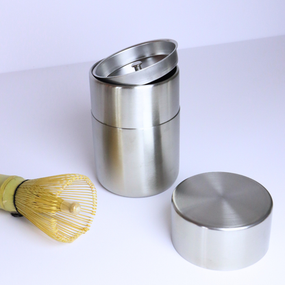 Matcha Bali Signature Canister 150g | Stainless Steel Canister | Matcha Storage