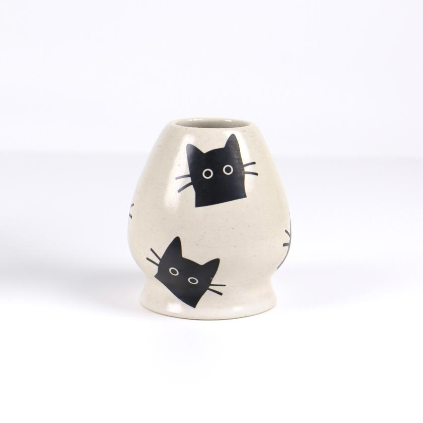 Momochan Set – Ceramic Bowl & Chasen Holder