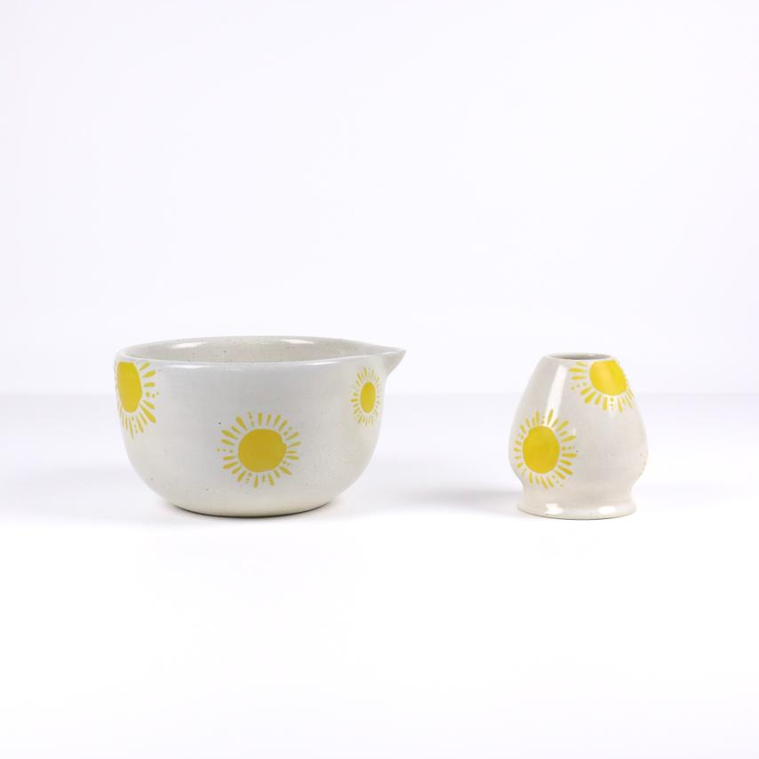Sunset Set – Ceramic Bowl & Chasen Holder